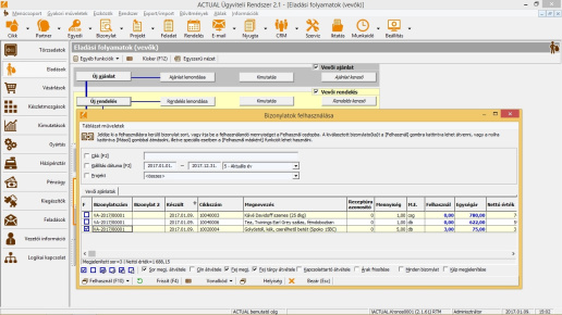 Vevői rendelés ajánlat felhasználásával
