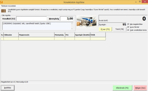 Csomagolás előkészítés